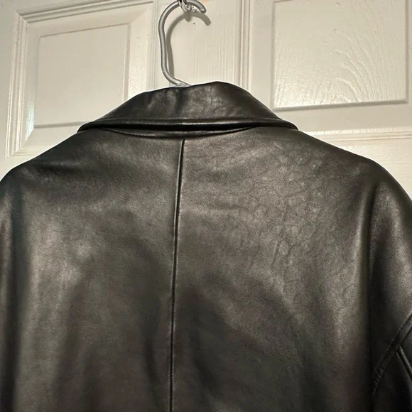 Wilson Leather L Pelle Studio Black Buttery Soft Leather Jacket Quilted Lining - Picture 8 of 9